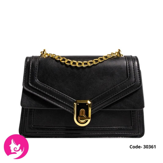 PHJANE Metropolis Soft PU Shoulder Bag – Medium Lock Handbag