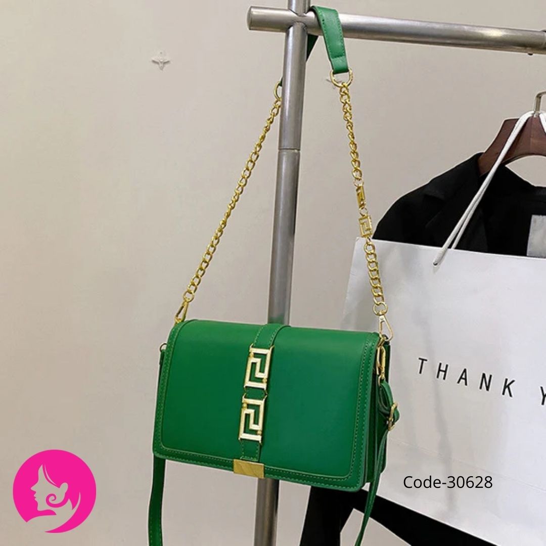 Modern Double-Chain PU Shoulder Bag – Stylish Mid-Size Design