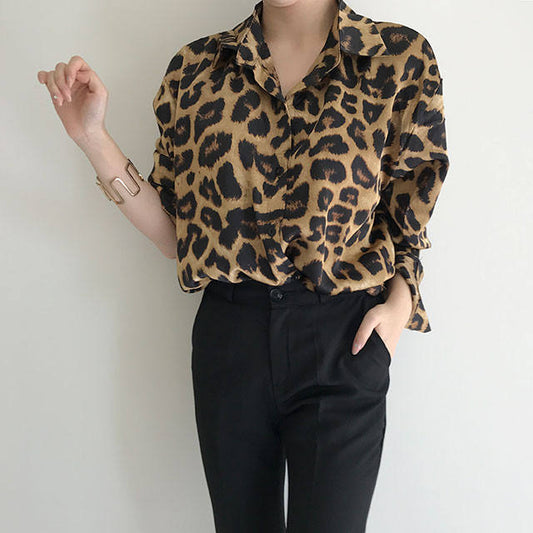 Women’s Elegant Loose Long Sleeve Blouse – Vintage Solid Casual Fashion (2025)