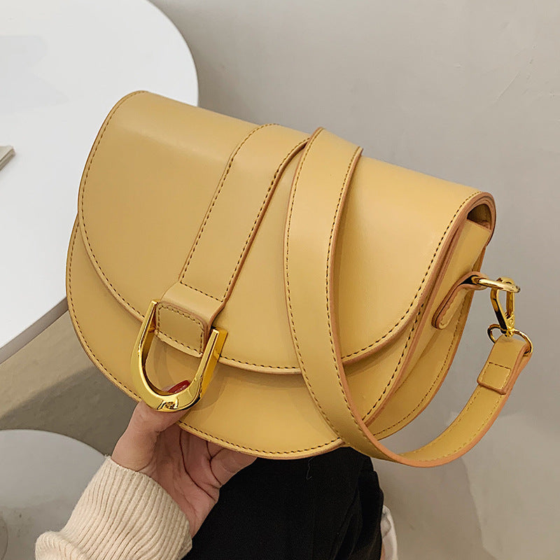 Women’s Minimalist Soft Saddle Bag – White