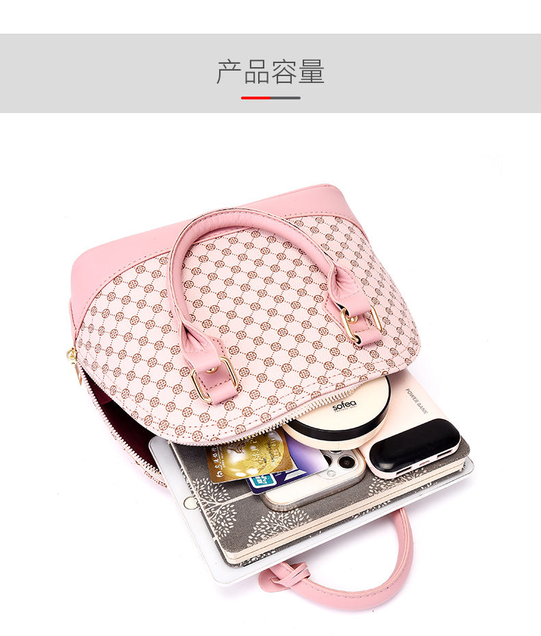 European Retro Shell Shoulder Bag – Soft PU with Hidden Pocket