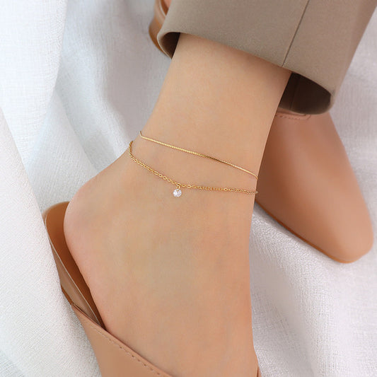 18K Gold Plated Pearl Stainless Steel Necklace for Women | Elegant Daily Jewelry