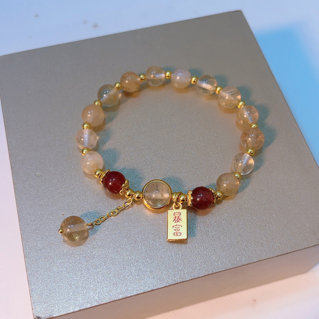 Natural Stone Beaded Bracelet Adjustable Tribal Jewelry