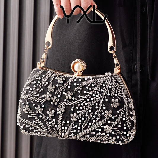 Luxury Women’s Silk Small Square Bag | European Style Evening Handbag