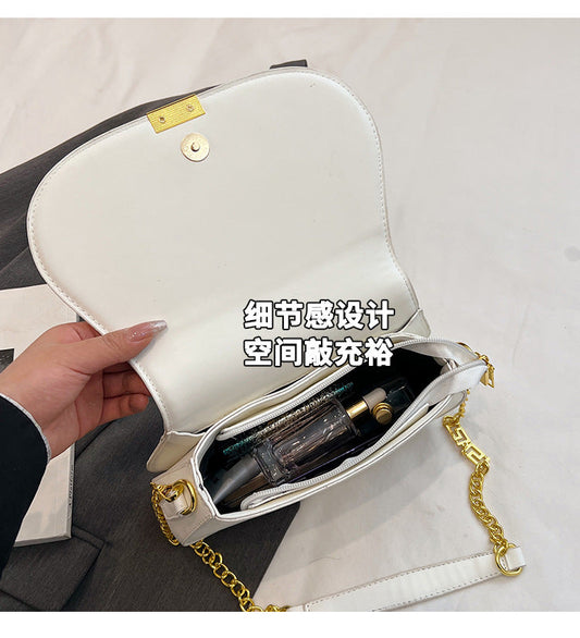 Women's Fashion PU Durable Crossbody Armpit Magnetic Zipper Shoulder Bag