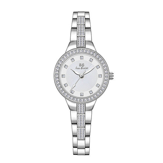 BS Bee Sister Women’s Rhinestone Quartz Watch – Gold/Silver, 30M Waterproof