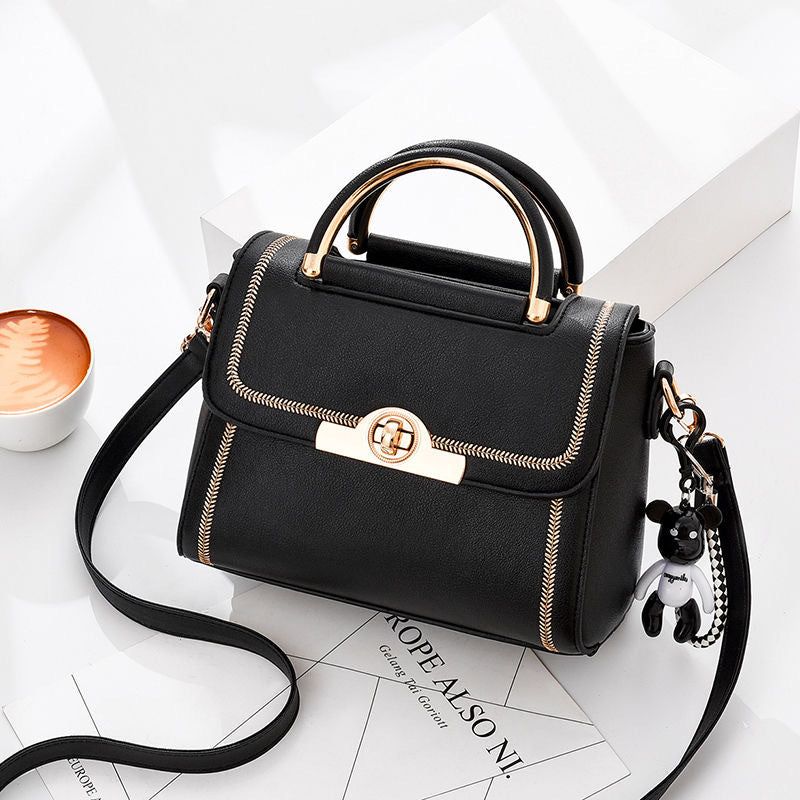 Women’s PU Dress Handbag with Lock Closure – Elegant All-Season Bag