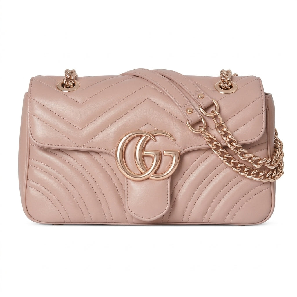 Premium Black Chevron Quilted Shoulder Bag with Gold-Tone Hardware