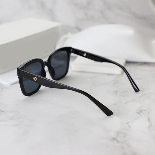 Lisa Black Polarized Square Sunglasses – UV400 Category 3 Sport & Fashion Shades