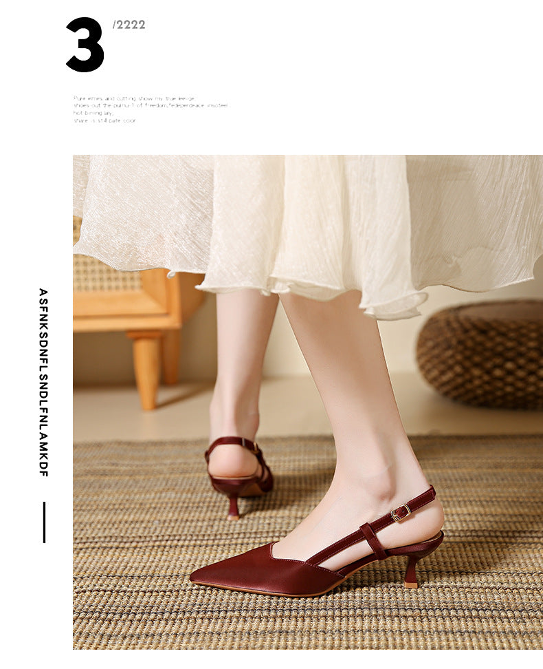 Elegant Burgundy Pointed Toe Kitten Heels – Perfect Fall Style! 🍂