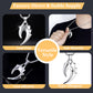 Unisex Stainless Steel Silver Low Allergy Anti Fading Flame Wolf Tooth Pendant Chain Necklace