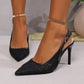 High-heeled Shoes Female Summer Elegant Pointed Banquet Wedding Stiletto Sandals