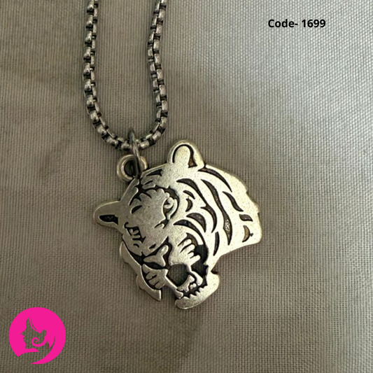 Vintage Tiger Pendant Necklace – Unisex Zinc Alloy Chain