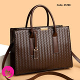 Vintage Embossed Leather Tote Bag