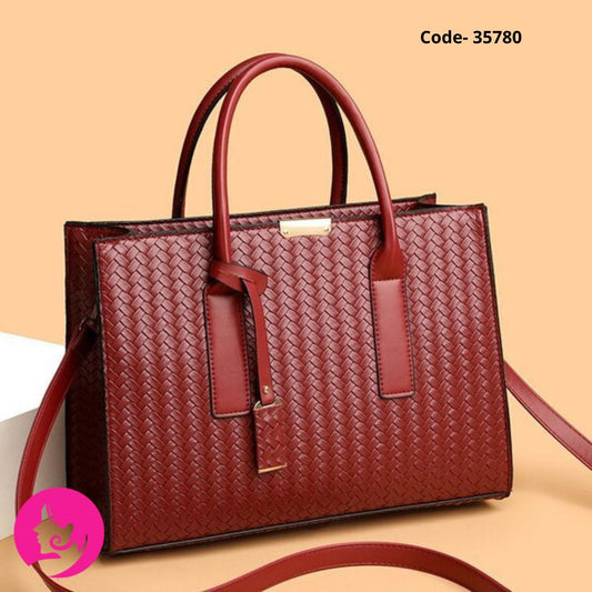 Vintage Embossed Leather Tote Bag