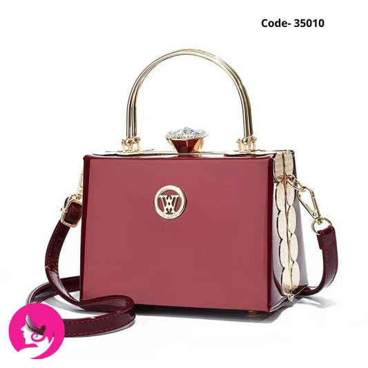 Taizhou Womens Bags: Shiny Leather, Elegant, Multi-functional, Portable, Crossbody for Dinner, Insbag, Single-shoulder Bag, Hand