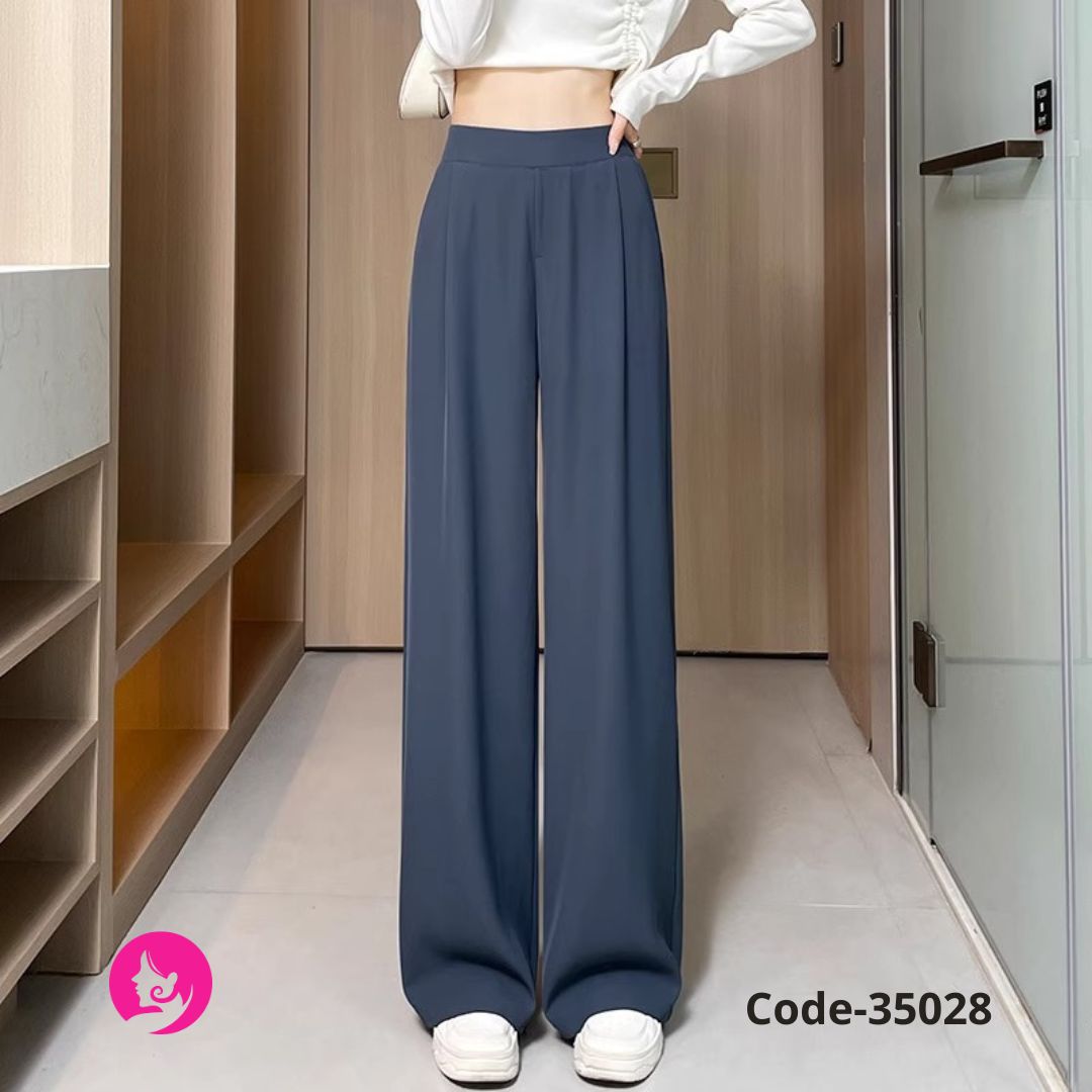 Women’s High-Waist Straight Leg Pants – Korean Leisure Fit