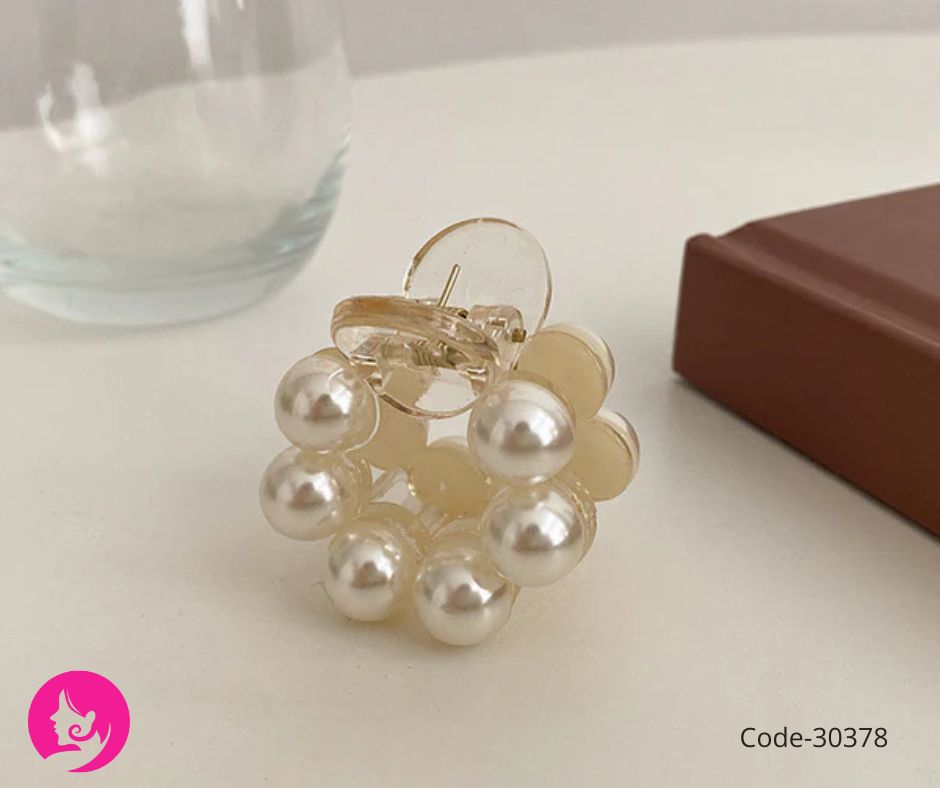 Mu Shanghua Elegant Pearl Hair Claw – Big / Small / Three Pearl Crab Pin Clip