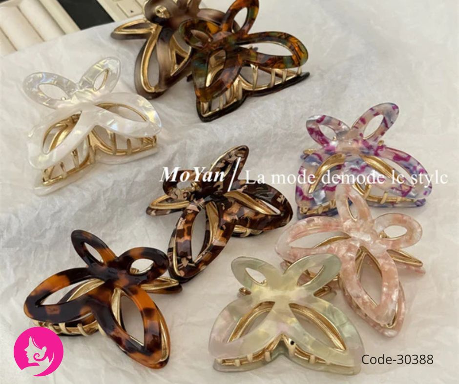 Mo Yan Butterfly Acetate Crab Hair Clip – Premium Mermaid & Pastel Colors