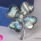 Berry Jewelry Silver 4-Leaf Clover Brooch – Korean Style Lucky Charm Pin for Women 🌸