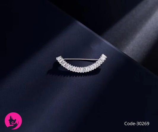 Crystal Smiley Face Brooch – Gold/Silver Sparkling Glass Pin by Dream