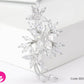 Elegant Zirconium Flower Brooch in Gold & Silver – Simple Charm