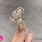 Korean Bouquet Flower Brooch – Elegant Metal Floral Pin for Women