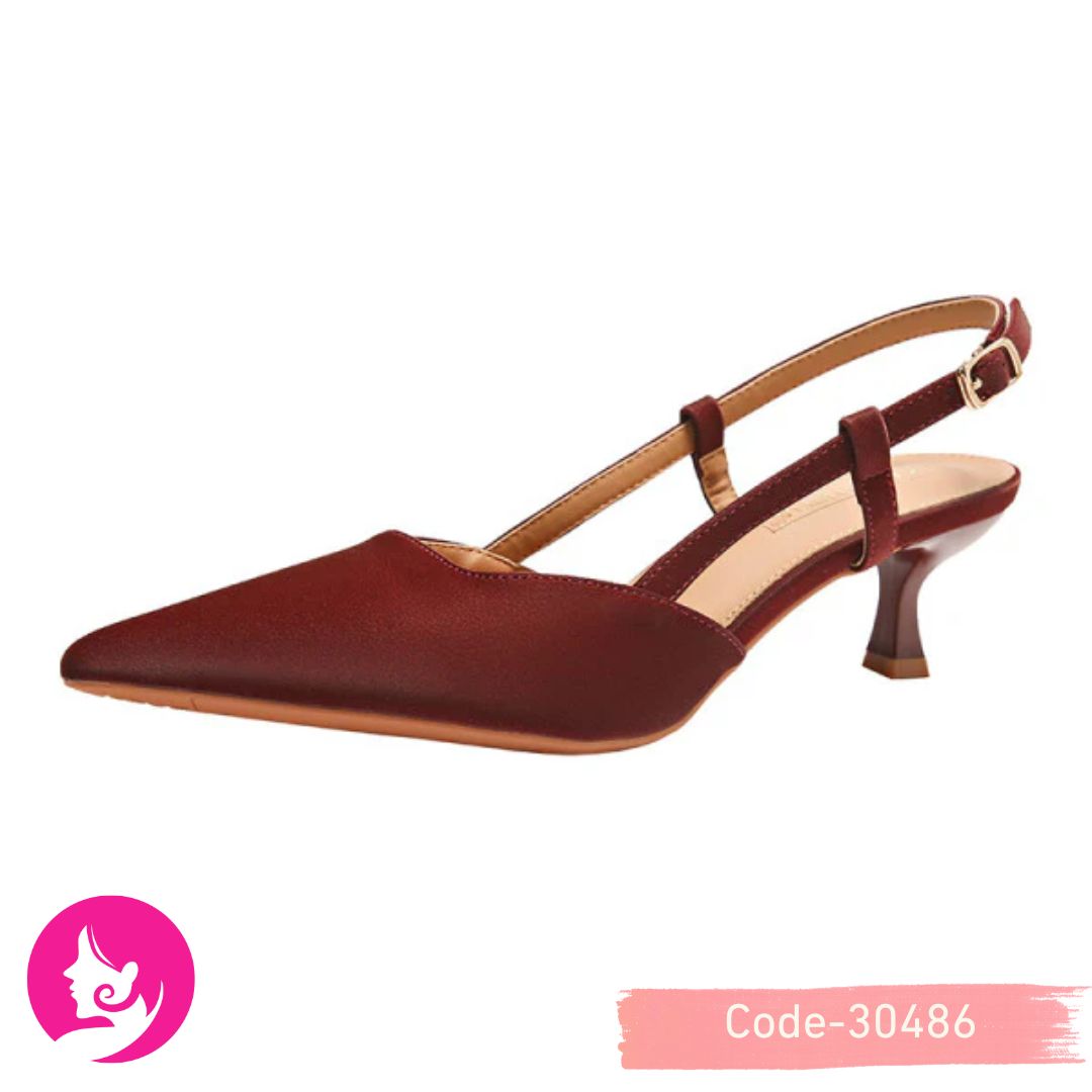 Elegant Burgundy Pointed Toe Kitten Heels – Perfect Fall Style! 🍂