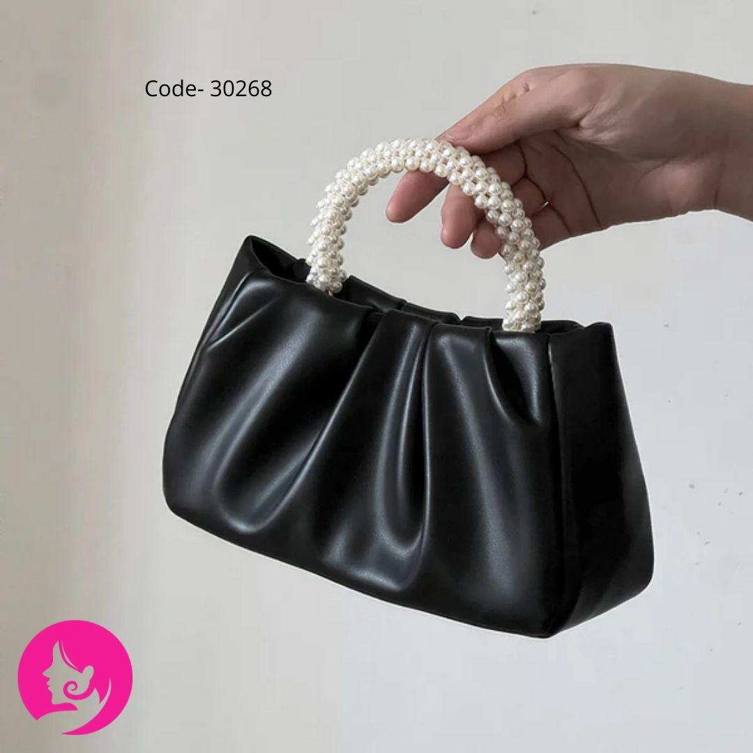 Beaded Cloud PU Handbag for Women – Soft Dumpling Bag