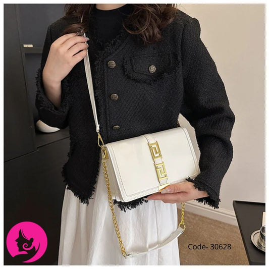 Modern Double-Chain PU Shoulder Bag – Stylish Mid-Size Design