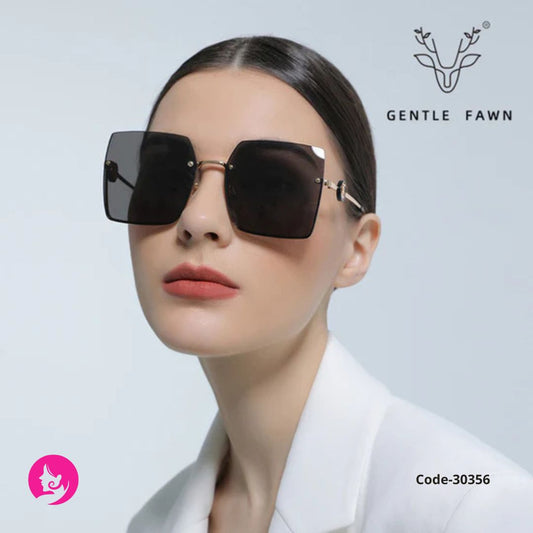 GENTLE FAWN Silver Frameless Square Sunglasses – UV400 Gradient Purple Lens
