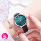 Kezzi 1851 Little Green Watch – White Shell Gold Women’s Quartz Watch, 30M Waterproof