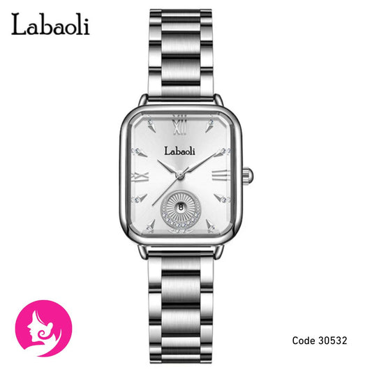 LABAOLI Luxury Women’s Rose Gold Watch – Elegant Stainless Steel White Dial Timepiece
