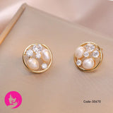 Hando Freshwater Pearl Earrings – Korean Style Cute Studs for Women