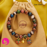 Natural Stone Beaded Bracelet Adjustable Tribal Jewelry