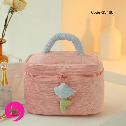 Corduroy toiletry storage bag, high-end, high-looking, portable, large-capacity, cute, new cosmetic bag for women