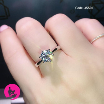 Classic 1 Carat Six-Prong Adjustable Ring | White Gold