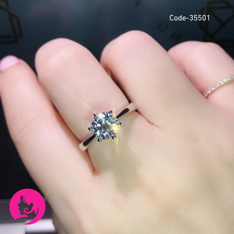 Classic 1 Carat Six-Prong Adjustable Ring | White Gold