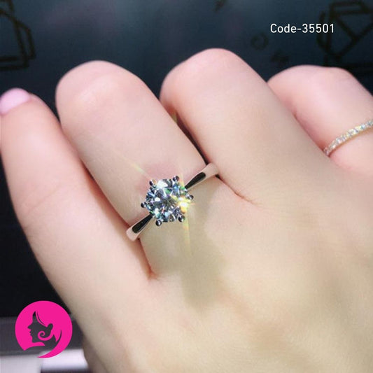 Classic 1 Carat Six-Prong Adjustable Ring | White Gold