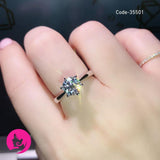Classic 1 Carat Six-Prong Adjustable Ring | White Gold