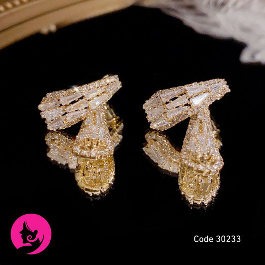 Korean Geometric Gold-Plated Vermiculite Earrings – Fresh Cute Women’s Jewelry Earrings