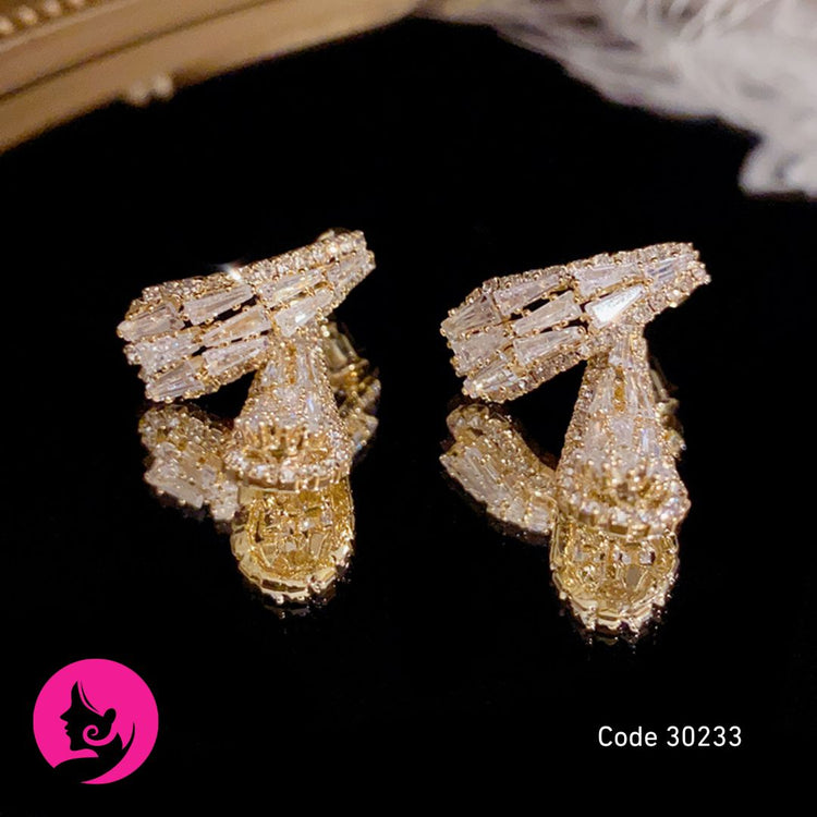 Korean Geometric Gold-Plated Vermiculite Earrings – Fresh Cute Women’s Jewelry Earrings