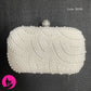 Women Crystal Pearls Clutch Purse Chain Wedding Evening Party Ladies Bag