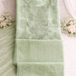 Beautiful Readymade Wet Lace Georgette Stone & Lace Work Three Piece collection