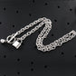 Craft Wolf Stainless Steel Lock Pendant Necklace
