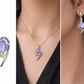 Elegant Purple Crystal Pendant – Timeless Silver Finish Necklace Charm
