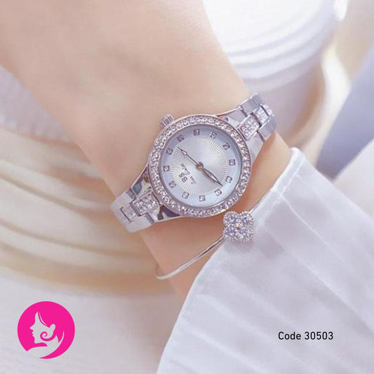 BS Bee Sister Women’s Rhinestone Quartz Watch – Gold/Silver, 30M Waterproof