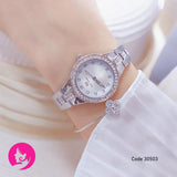 BS Bee Sister Women’s Rhinestone Quartz Watch – Gold/Silver, 30M Waterproof