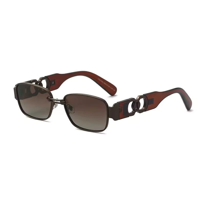 Model 31932 square Metal Sunglasses Polarized Sunglasses Ready Stock Eyeglasses Frames Ray Sun UV400