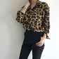 Women’s Elegant Loose Long Sleeve Blouse – Vintage Solid Casual Fashion (2025)
